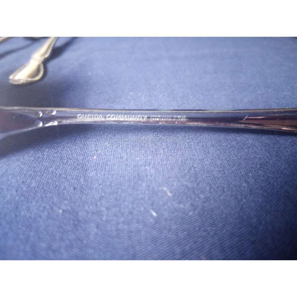 3 Pc. Oneida Community Stainless Steel Iced Tea Spoons Chatelaine Pattern Glossy